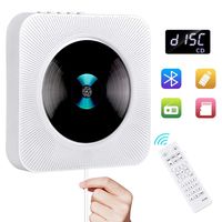 Bluetooth CD Player Portable Wall Mountable Gueray CD Player Walkman LCD Display CD Discman Home Audio Boombox with Remote Control FM Radio Music Player with Aux Cable Built-in HiFi Speaker