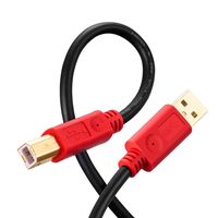 Printer Cable 6Feet, Uperatre USB Printer Cable 6Ft USB 2.0 Type A Male to Type B Male Printer Scanner Cable for HP, Canon, Lexmark, Epson, Dell, Xerox, Samsung and More (Red)