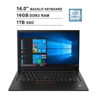 2019 Newest Lenovo ThinkPad X1 14 Inch Touchscreen FHD 1080P Laptop (Inter 4-Core i7-8565U up to 4.6 GHz, 16GB RAM, 1TB SSD, Intel HD 620, Backlit KB, WiFi, Bluetooth, HDMI, Windows 10)