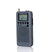 Amicc Pocket 2-Band Digital Tuning AM/FM Stereo Radio Mini Receiver w/Earphone (Gray)