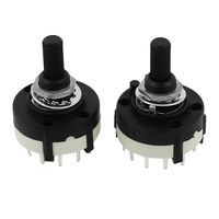 uxcell AC 250V/3A 110V/6A Circuit Controlling 1P12T Single Throw Rotary Switch 2Pcs