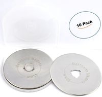 10 Pack 60MM Universal Rotary Cutter Blades, New, Olfa Fiskar Compatible, Excellent Quality or Return Guarantee