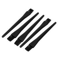 uxcell 5 Pcs Black Plastic Straight Handle Computer PC Vents Anti Static ESD Dust Brush