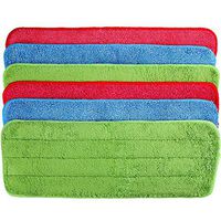 6 Pieces Microfiber Cleaning Pads Reveal Mop 16 to 18 inch Fit for Most Spray Mops and Reveal Mops Washable (Multicolor, 16.5 x 5.5 inch)