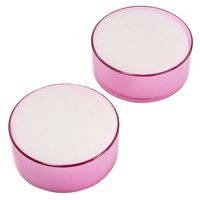 uxcell Plastic Round Case Office Supply Sponge Finger Wet Tool 2pcs Clear Pink