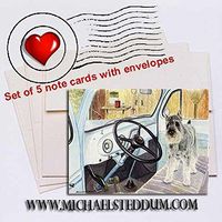 Michael Steddum Let's Go, Schnauzer Note Card Set