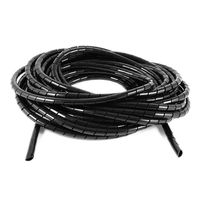 9 Meters 30ft Long 10mm Black Flexible Wire Spiral Wrap Sleeving Band Tube Cable Manager Protector