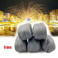 Steel Wool 0000 Super Fine 5 pcs Portable Steel Wire Wool Grade 0000 3.3m for Polishing Cleaning Removing Remover Non Crumble New