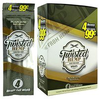 Twisted Hemp Wraps Plain Jane 4 Leaf per Pack Full Box 15 Packs
