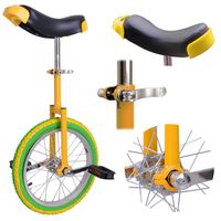 ZeHuoGe Yellow and Green Combination 16" Unicycle Excellent Manganese Steel Frame Leakage Protection Mute Bearing US Delivery (Yellow and Green Combination, 16")