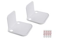 eLhook 4" White Stick-On and Removable Shelf For Cloud Security Cameras and Small Speakers from all major manufactures with Cord Management 2 Pack