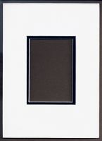 Pack of 10 5x7 White & Black Double Picture Mats with White Core Bevel Cut for 2.5 X 3.5 Aceo or Sport Card