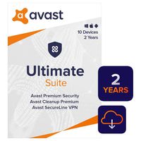 Avast Ultimate 2020 | Antivirus+Cleaner+VPN | 10 Devices, 2 Years [PC/Mac/Mobile Download]