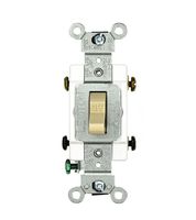 Leviton CSB2-20I 20 Amp, 120/277 Volt, Toggle Double-Pole AC Quiet Switch, Commercial Grade, Grounding, Ivory