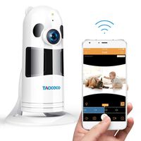 TAOCOCO Pet Camera, Dog Camera 1080P HD Pet Monitor WiFi IP Camera Surveillance Home Baby Camera for Elder/Animal/Baby with HD Night Vision, Motion Detection,Two Way Talking (White)