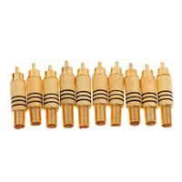 10x RCA Male Jack Plug Metal w/Solder Soldering Adapter Connector Terminal