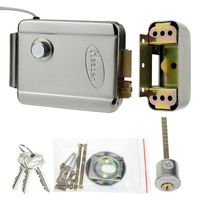 LIBO Metal Access Control Electric Lock Dedicated Electronic Control Lock DC 12V NC Type Fail Safe with Keys for Access Control Door Entry System Home Security