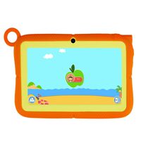Kids Tablet 7 Inch Toddler Edition Learning Tablet WiFi Camera and Bluetooth GMS Certified Kids-Proof Children Tablets with Parental Control for Kids Gift, 40+ Learning & Training Apps (Orange)