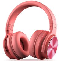 COWIN E7 PRO [2018 Upgraded] Active Noise Cancelling Headphone Bluetooth Headphones with Microphone Hi-Fi Deep Bass Wireless Headphones Over Ear 30H Playtime for Travel Work TV Computer Phone - Pink