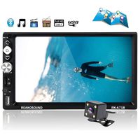 Double Din Android Car Navigation Stereo Bluetooth Car Audio 7'' HD Touch Screen Car Multimedia Player Support WiFi USB FM Radio Mirror Link with Backup Camera