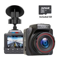 AIQiu Dash Cam with 32GB SD Card, 1296P FHD Mini Car Driving Recorder, Vehicle Dashboard Camera, G-Sensor, Loop Record, WDR, Parking Monitor, Night Vision