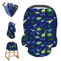 Stretchy Baby Car Seat Cover for Baby Boys and Girls,Multiuse - Nursing Breastfeeding Covers,Shopping Cart/High Chair/Stroller Covers,Infinity Scarf,Car Seat Canopies(Watercolor Dinosaur)