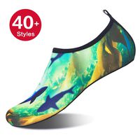 Womens and Mens Kids Water Shoes Barefoot Quick-Dry Aqua Socks for Beach Swim Surf Yoga Exercise (Shark, 32/33)