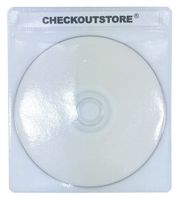 CheckOutStore (500) Premium CD Double-Sided Storage Plastic Sleeve (White)