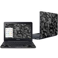 Mightyskins Skin Compatible with Samsung Chromebook 3 11.6" - Black Camo | Protective, Durable, and Unique Vinyl Decal Wrap Cover | Easy to Apply, Remove, and Change Styles | Made in The USA