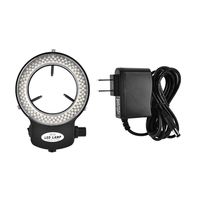 Wal front LED Ring Light 144 LED Beads Brightness Adjustable Ring Lamp Light Source for Stereo Microscope Camera(#04)