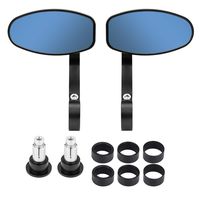 kemimoto Motorcycle Handlebar Rearview Mirror Bar End Mirrors 7/8" Handle for Suzuki Honda Kawasaki Scooters Aprilia BMW Yamaha