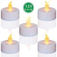 Aku Tonpa 125 Pack Battery Operated Flameless Tea Lights LED Candles