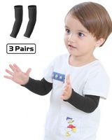 Newbyinn Arm Sleeves for Kids, Toddlers 1 Pair/ 3 Pairs, Warmer Gloves UPF 50 UV Sun Protection Sleeves to Cover Arms