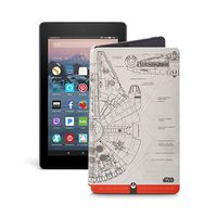 Fire 7 Tablet (32GB, Black) + Star Wars Millennium Falcon Limited Edition Standing Case + Nupro Anti-Glare Screen Protector