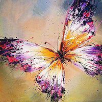Diy Oil Painting Newsight Paintworks Paint by Number for Kids and Adults,Insect Butterfly