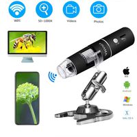 Wireless Digital Microscope,YINAMA 50x to 1000x Magnification Microscope Camera,8 LED Mini Pocket Handheld Microscopes with 1080P 2MP, Compatible with iPhone Android, iPad MAC Windows