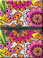 Doodle Pink Orange Black Garden Gift Wrap Wrapping Paper-15ft Roll w. Gift Tags