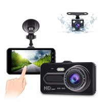 Dual Dash Cam Front and Rear,GEREE 1080p HD Car DVR Dashboard Camera Recorder with Night Vision, 4 inch IPS Touch Screen, 170 Super Wide Angle, G Sensor, Parking Monitor, Motion Detection, WDR