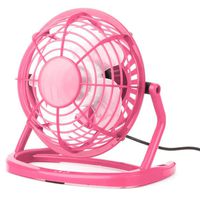 GrmeisLemc Portable Mini Cooler Cooling Key Switch Laptop Computer Mute Table Desk USB Fan - Pink