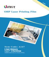 OHP Film Overhead Projector Film 11x17 - for Laser Jet Printer and Copier Transparency Film 50 Sheets Uinkit