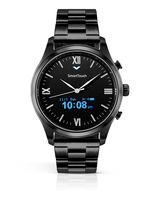 Bluetooth Smart Wrist Watch Connects to Android & iPhone (Black Stainless)