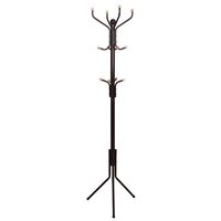 SONGMICS Metal Coat Rack 12 Hooks Display Hall Tree for Clothes Hats and Bags Espresso