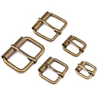 ◕‿◕ Swpeet 50 Pcs Bronze Assorted Multi-Purpose Metal Roller Buckles for Belts Hardware Bags Ring Hand DIY Accessories - 1/2 Inch, 5/8 Inch, 3/4 Inch, 1 Inch, 1-1/4 Inch