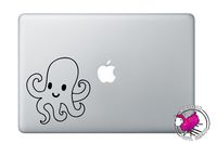 Cute Happy Octopus BLACK 6 Inch Vinyl Decal
