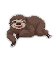 Sloth Brown Sticker Car Motorcycle Bicycle Skateboard Laptop Luggage Decals Bumper Stickers Waterproof