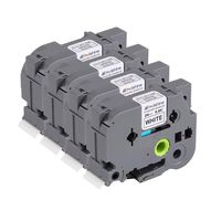 Molshine Compatible Standard Adhesive Laminated Label Tape,Replacement for Brother P-Touch TZe251 TZe-251 TZ251 TZ-251,Black on White,24mm x 8m(1 inch x 26.2 feet),4 Pack