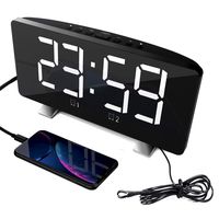 ExcellentPro Digital Alarm Clock Radio, FM Radio Alarm Clock, USB Port for Charging, Large 6" LED Display with Dimmer, Snooze, Dual Alarms with Adjustable Alarm Volume, Sleep Timer