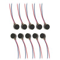tatoko 10 Pcs Coin Vibration Motor Micro Mini Flat Vibration Motors Disc Shape Vibrating Motor DC 3V 12000RPM Two Wired 12mm x 3.4mm For Cell Phone, DIY Toys, Watch, Tablet Computer, Electronic Toy