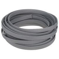 Othmro PET Braided Expandable Sleeving Wrap 8mm x 5m Gray Cable Management Sleeve Cord Organizer for Wrap Protect Cables