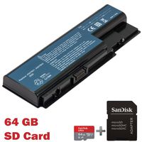 BattpitTM Laptop/Notebook Battery Replacement for Acer Aspire 7740-5691 (4400mAh / 49Wh) with 64GB Micro SD Card